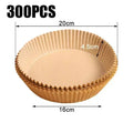50/100pcs Square Airfryer Papers Non-Stick Disposable Paper Large Air Fryer Disposable Food Householdr Kitchen Oil Absorbing Oasis Select 300pcs-Round