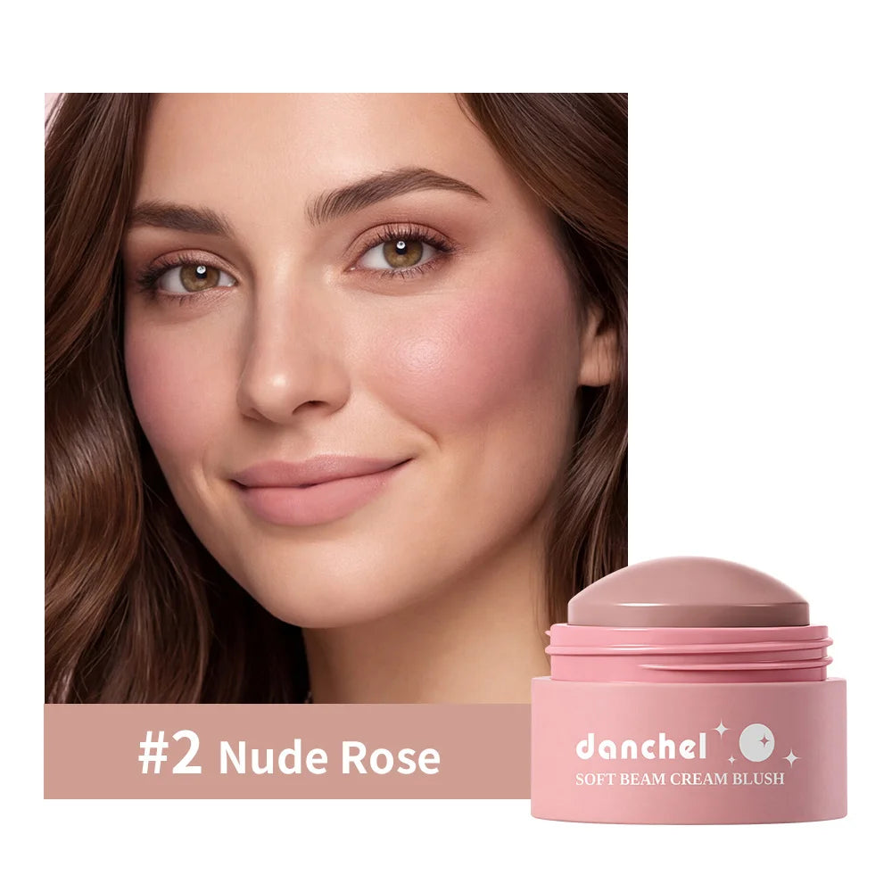 Natural Looking Matte Blush Stick Waterproof Long Lasting Hydrating Blendable Cream Blush Balm Lightweight Cheek Makeup Cosmetic Oasis Select 2 Nude Rose