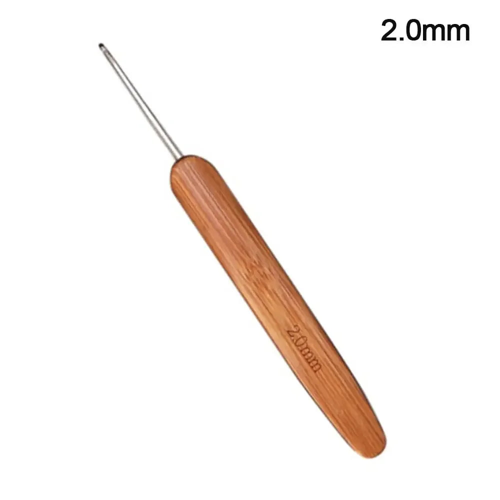 Bamboo Wooden Handle Crochet Hook Crochet Hooks Ergonomic Crochet Needles Weave Yarn Craft DIY Sewing Tools for Fine Work Thin Oasis Select 2.0mm