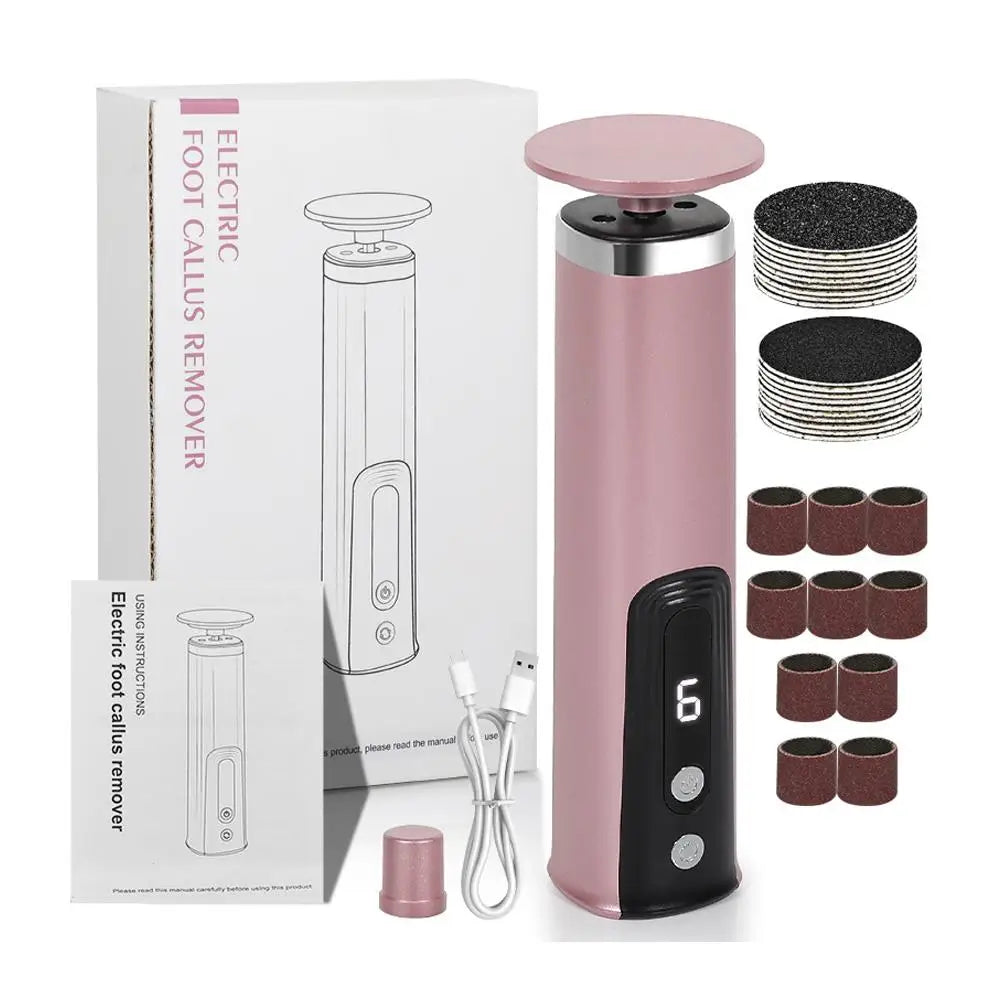 Professional Foot Scrubber Sander Grinder For Dead Skin Cracked Heel Pedicure Tool Electric Foot File Callus Remover For Feet Oasis Select golden rose