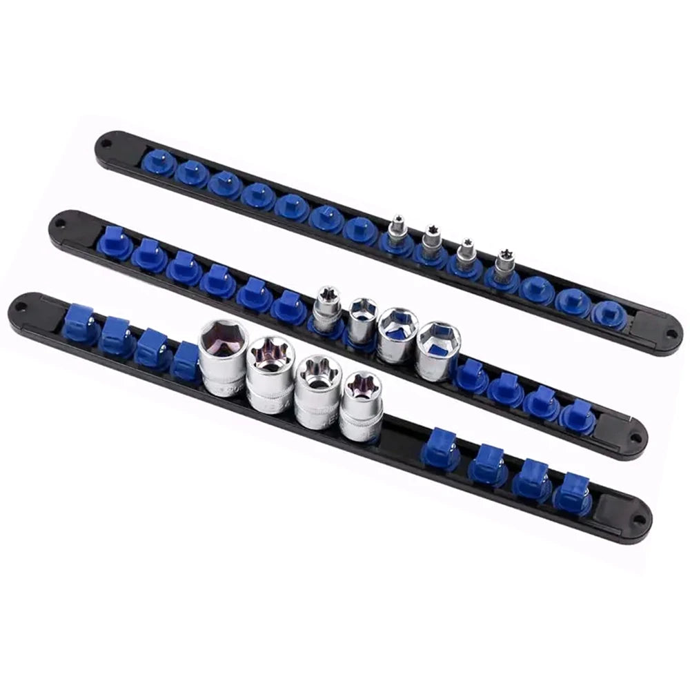 1Pcs 360 Degrees Swivel Socket Organizer 1/4inch 3/8inch 1/2inch Premium Quality Socket Clip Rail Holder Socket Organizer Tools Oasis Select