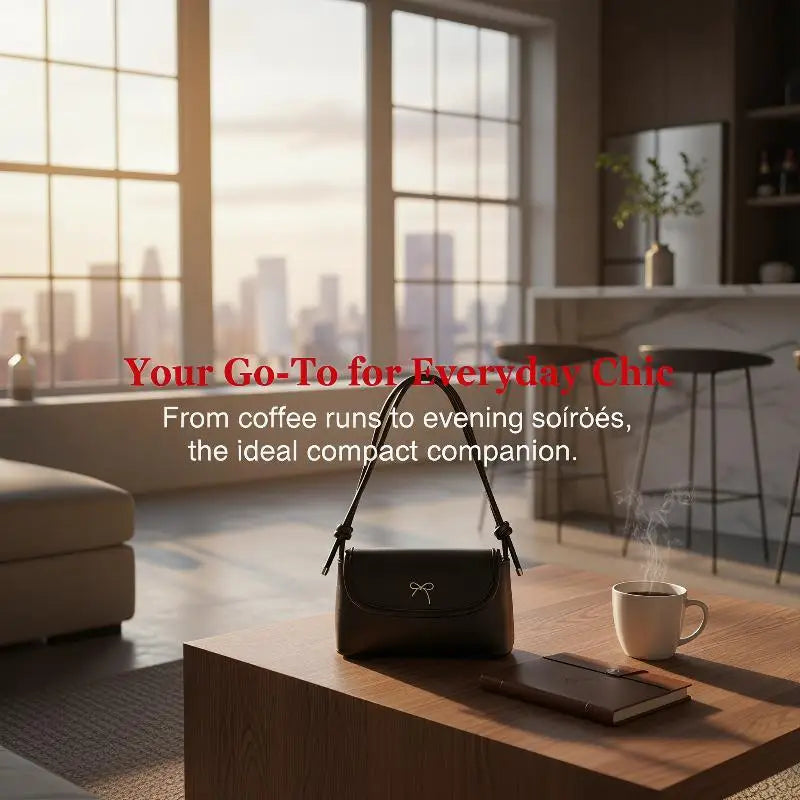 Women's Butterfly Knot PU Shoulder Bag | Small Square Bag