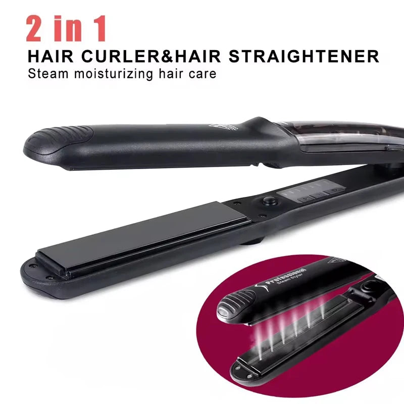 URGGU Steam Ceramic Hair Straightener – LED & PTC Plate