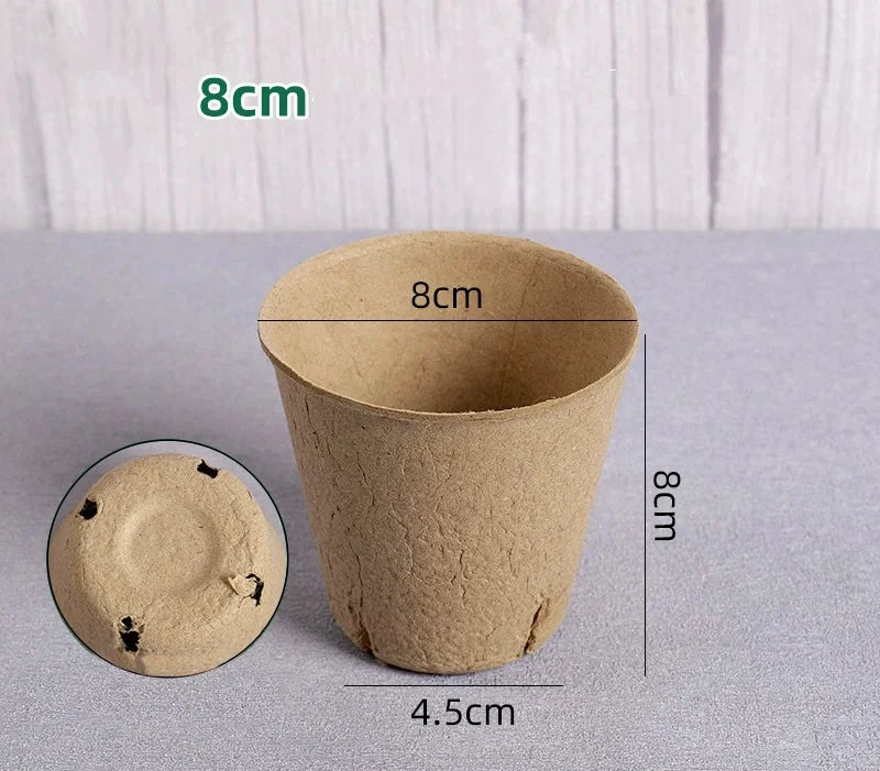 10/20pcs Garden Nursery Pots Pulp Seed Starter Pots Flower Propagation Container with Drainage Holes Home Gardening Tools Oasis Select 8cm 20pcs