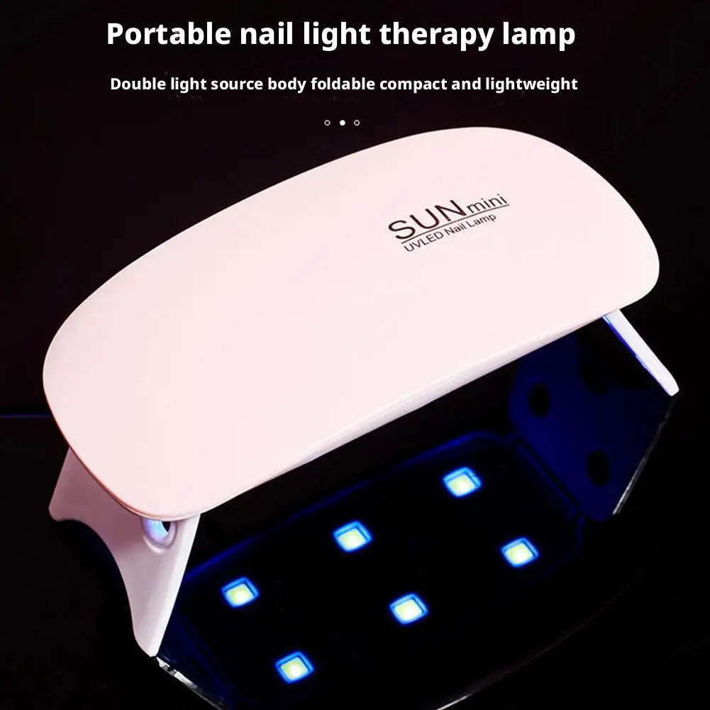 Mini UV/LED Nail Dryer - 6W USB Portable Gel Polish & Resin Curing Lamp 60s/120s Manicure Art Nail Lamp UV Light for Gel Nails Oasis Select