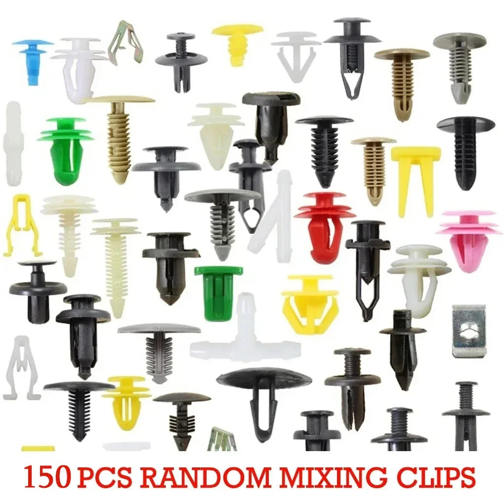 50/100/150/200/500pcs Car Clips Fastener Screws Bumper Interior Decoration Auto Plastic Random Mixing Universal Plastic Oasis Select 150pcs random