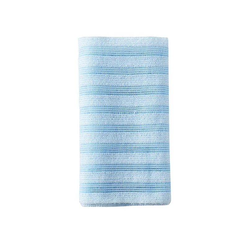 Exfoliating Washcloth Back Scrubber for Shower for Men Silver-ion Multi-Function Foam Bath Towel Ultra-Long Exfoliating Towels Oasis Select Blue