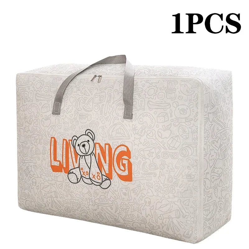 1-5Pcs Clothes Quilt Storage Bag Waterproof Moistureproof Large Capacity Luggage Bag Packing Bag Thickened Non-woven Storage Bag Oasis Select XL 1PCS