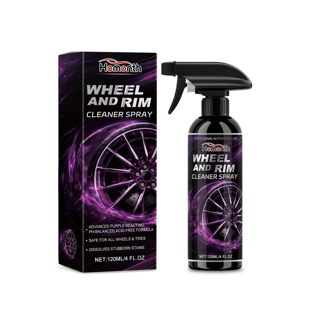 Wheel Cleaner Spray Iron Remover Dust Rim Rust Cleaner Multi Purpose Wheel Hub Washing Tool Car Wheels Rim Cleaner Oasis Select 120ml boxed
