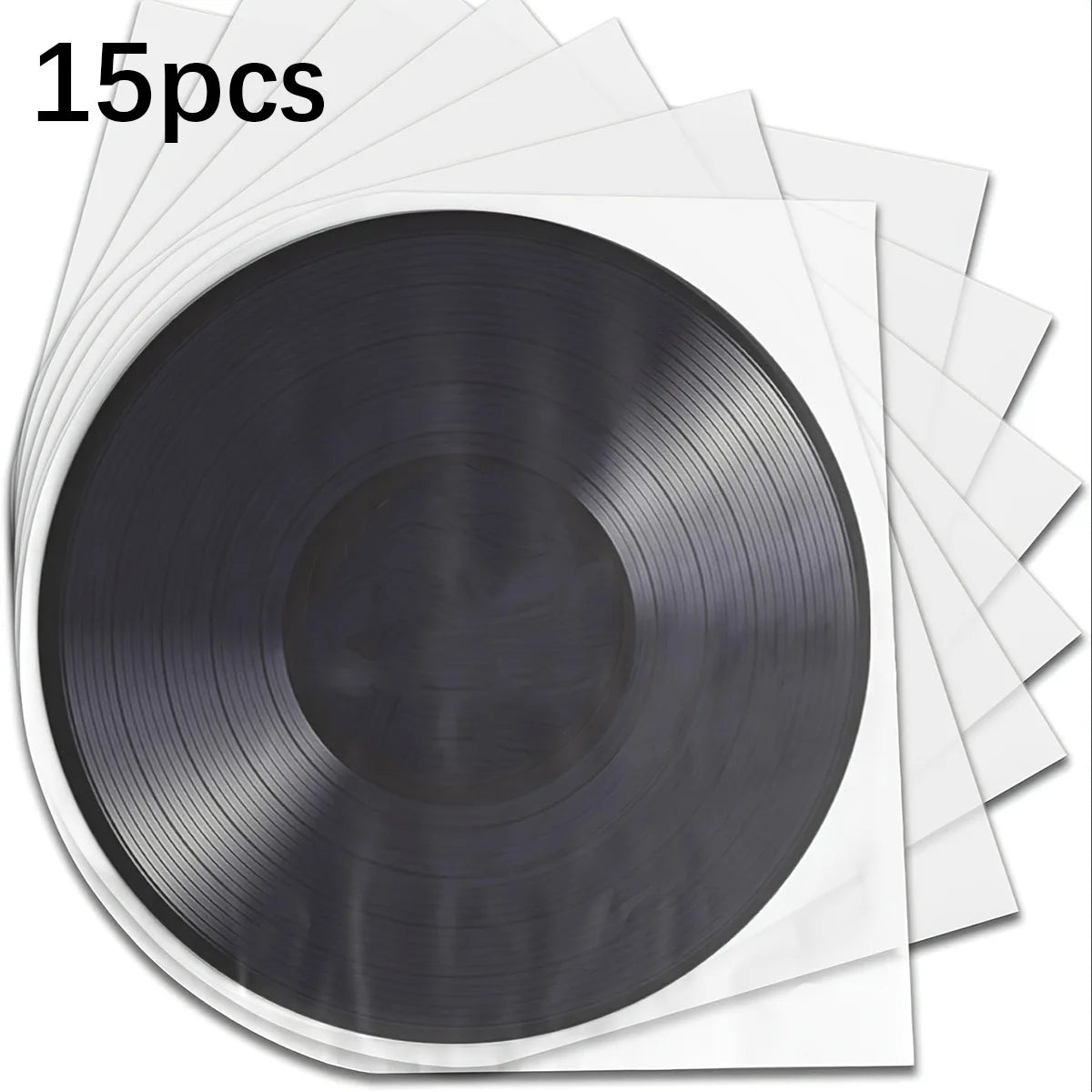 15/50 pcs 12-inch record sleeves LP LD record black vinyl record sleeves inner sleeves plastic transparent protective cover Oasis Select 15pcs