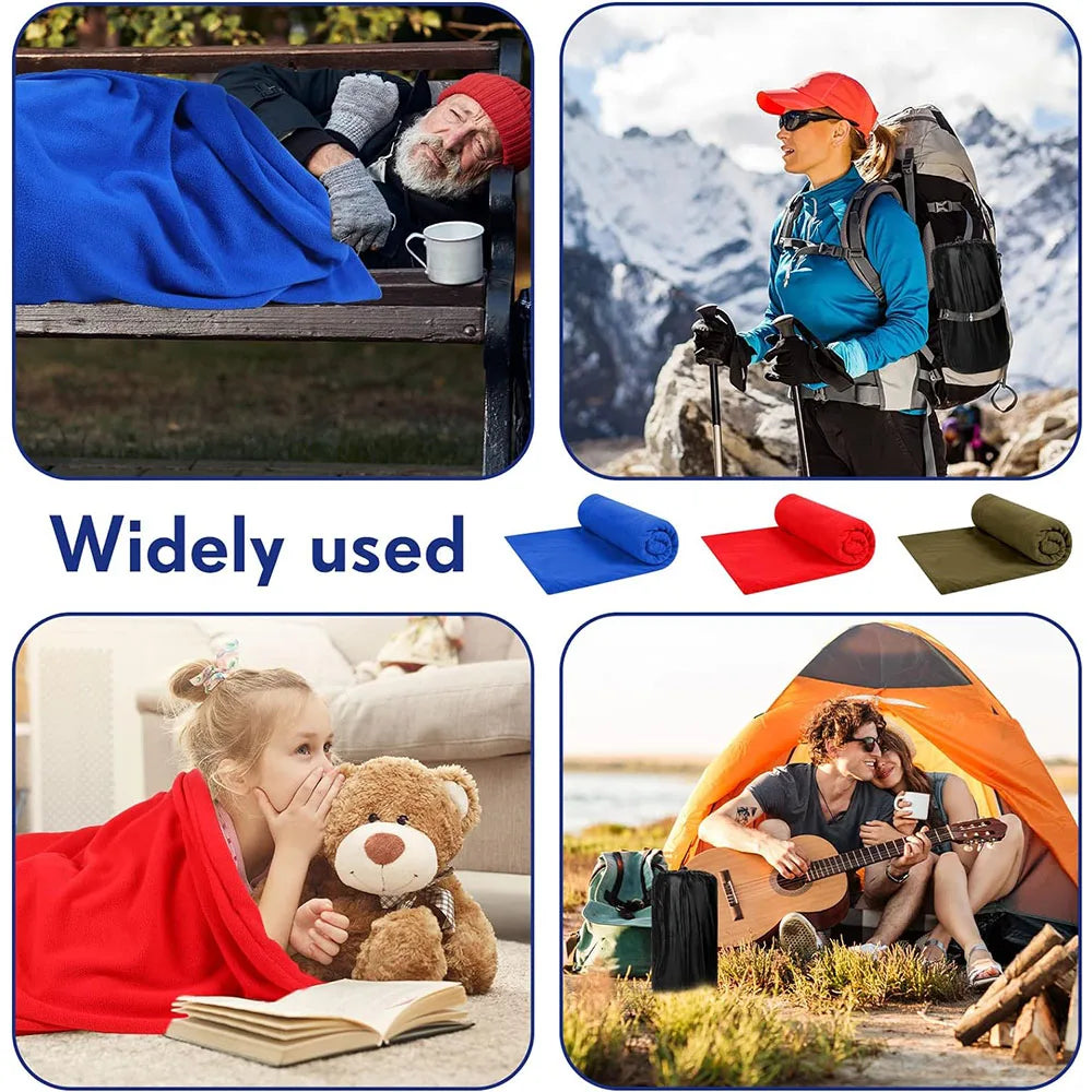 Soft Fleece Sleeping Bag Liner Camping Blanket Ultra-light Outdoor Travel Sheets Tent Bed Warm Sleeping Bag Oasis Select
