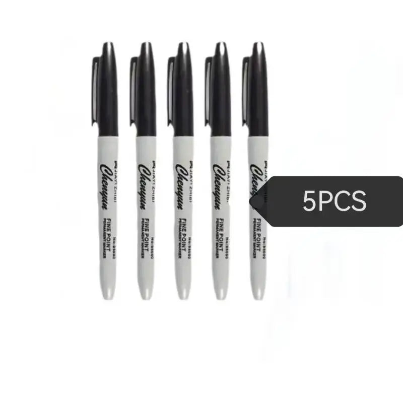 1Set Black Permanent Marker Pens, Fine Tip, Waterproof, Quick Drying Outlining Drawing Pen Marker Pen Oasis Select A4