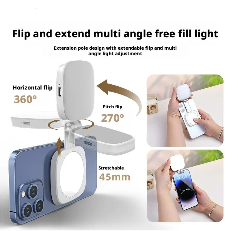 Magnetic Phone Fill Light & Beauty Mirror | SHINEKNOT LED Lamp