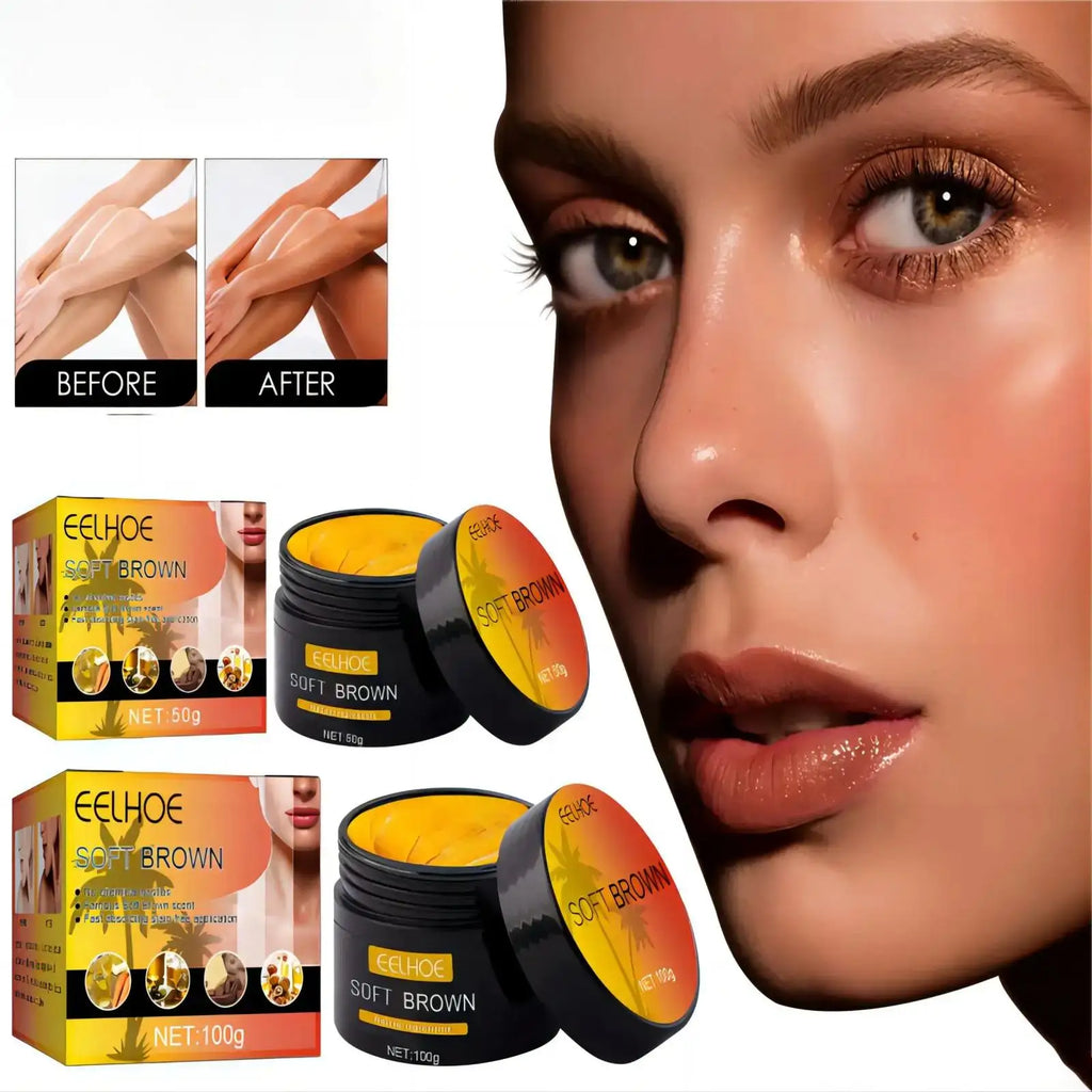 EELHOE Tanning Cream Face Body Long Lasting Bronzer Skin Tanner Suntan Protect Radiation Nourishing Natural Self-Tanning Lotion Oasis Select 100ml