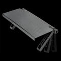 Adjustable Top Storage Shelf Convenient Rectangle Plastic Home Storage Rack Solid Color Television Stand Television Oasis Select Black