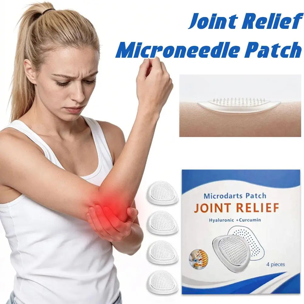 Microneedle Joint Relief Patch Natural Herbal Formula Comfort Waterproof Breathable Patch for Joint Discomfort 4pcs Oasis Select