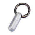 Sealed Design Pure Titanium Pill Box Keyring Attachment Ultra-light Weight Portable Pill Organizer Waterproof Anti-Rust Oasis Select Aluminum Silver