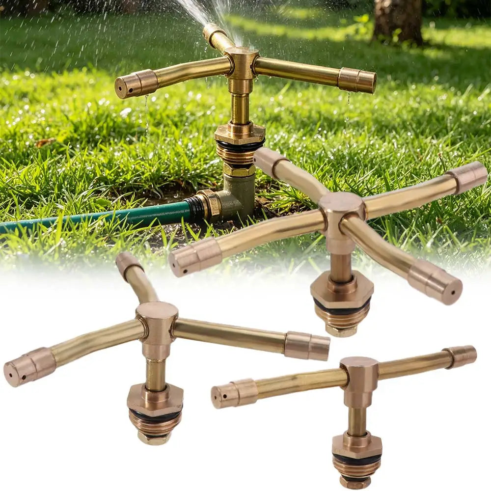 2/3/4 Arm Automatic Rotary Sprinkler 1/2 Inch 360 Degree Irrigation Sprinkler Heads Brass Watering Nozzle Oasis Select