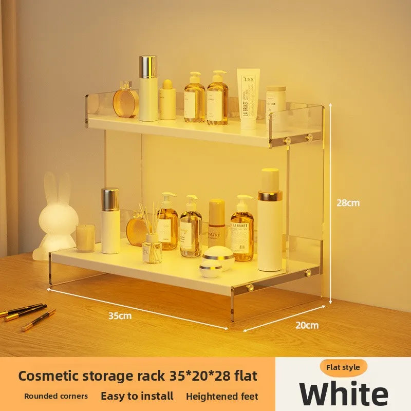 Multi-functional Desktop Shelf Household Cosmetics Storage Rack Acrylic Storage Rack sturdy and durable Oasis Select 35cmA