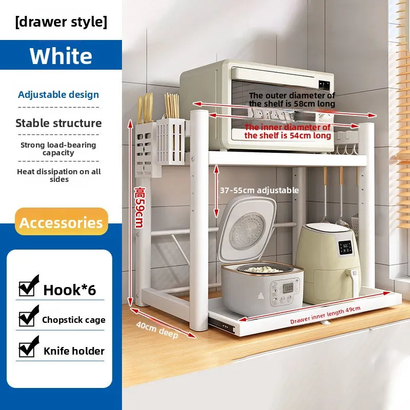Pull-out kitchen, microwave oven rack, multi-functional discharge kitchen utensils, electrical countertops, electrical storage Oasis Select 58cm B