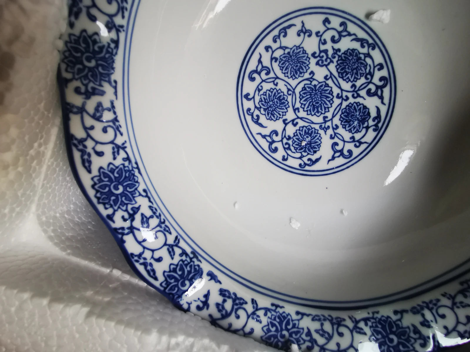 Blue And White Porcelain Plates Deep Soup Dishes Ceramic Dinner Plate Tablewear Oasis Select