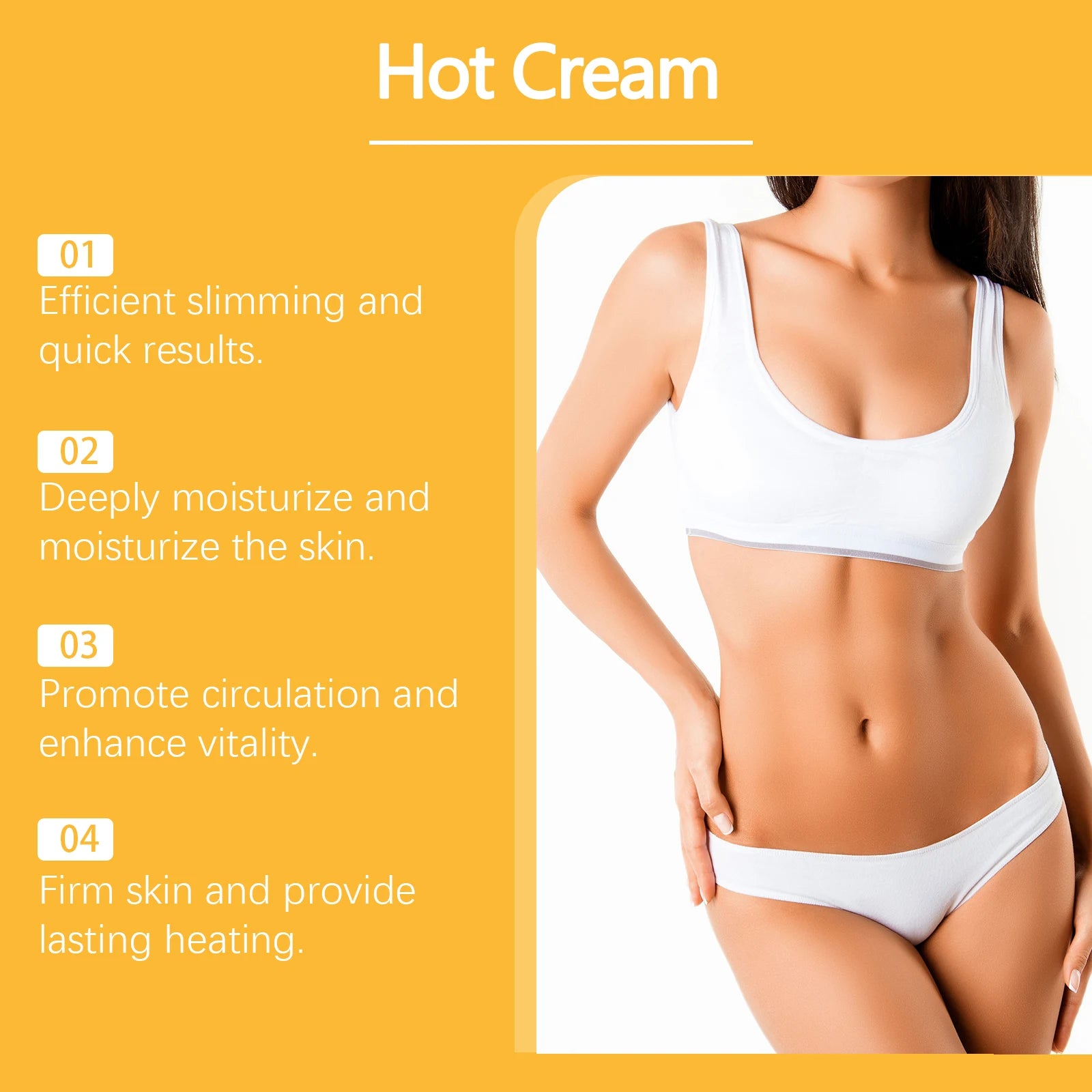 Anti-Cellulite Fat Burner Hot Cream Body Firming Slimming 120g Body Slimming Cream Oasis Select