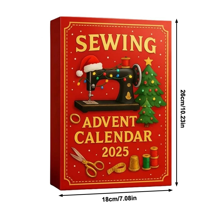 Sewing Advent Calendar 2025, 24-Day Christmas Countdown Surprise Box, 2D Acrylic Festive Hanging Decoration Oasis Select