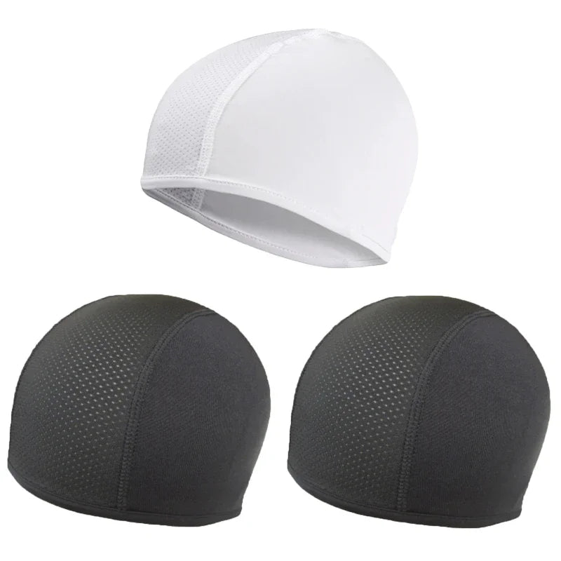 Motorcycle Helmet Inner Cap Hat Quick Dry Breathable Hat Racing Cap Under Helmet Beanie Cap Motocross Motor Helmet Hat Oasis Select 2Black1White