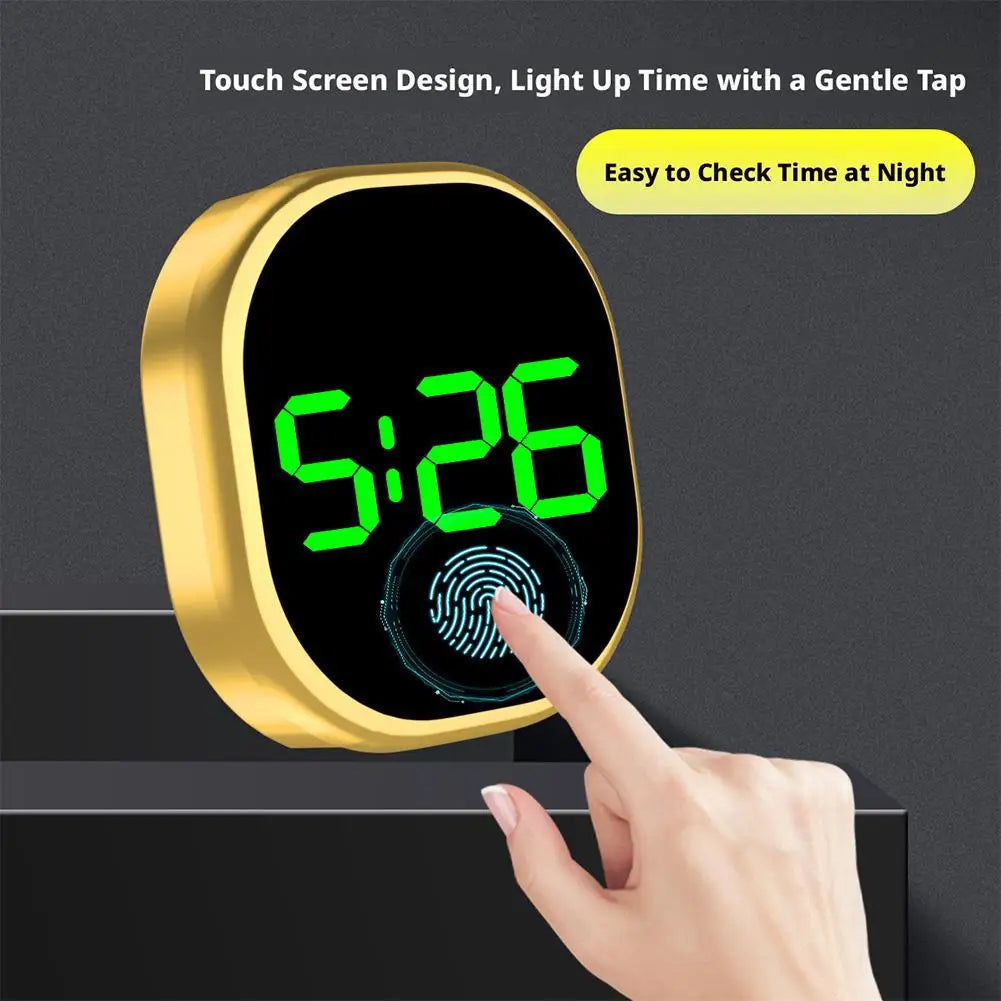 LED Car Electronic Watch Luminous Clocks Dashboard Stick-On Mini Digital Touch-Control Clocks LED Display Auto Ornament Oasis Select