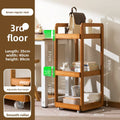 Sofa side table Movable coffee table Mini table Bedside with wheels Side shelf Living room Small side cabinet Oasis Select brown-3
