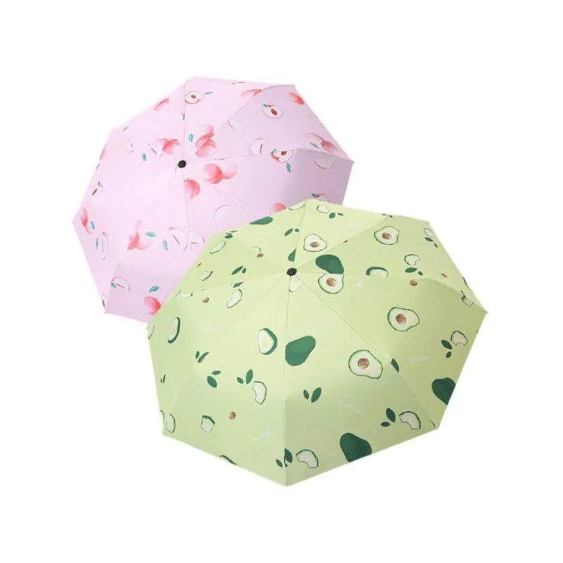 1pcs Fruit Umbrella Sturdy and Durable Manual Version Reinforced for Both Rain and Rain Small and Fresh Foldable and Portable Oasis Select