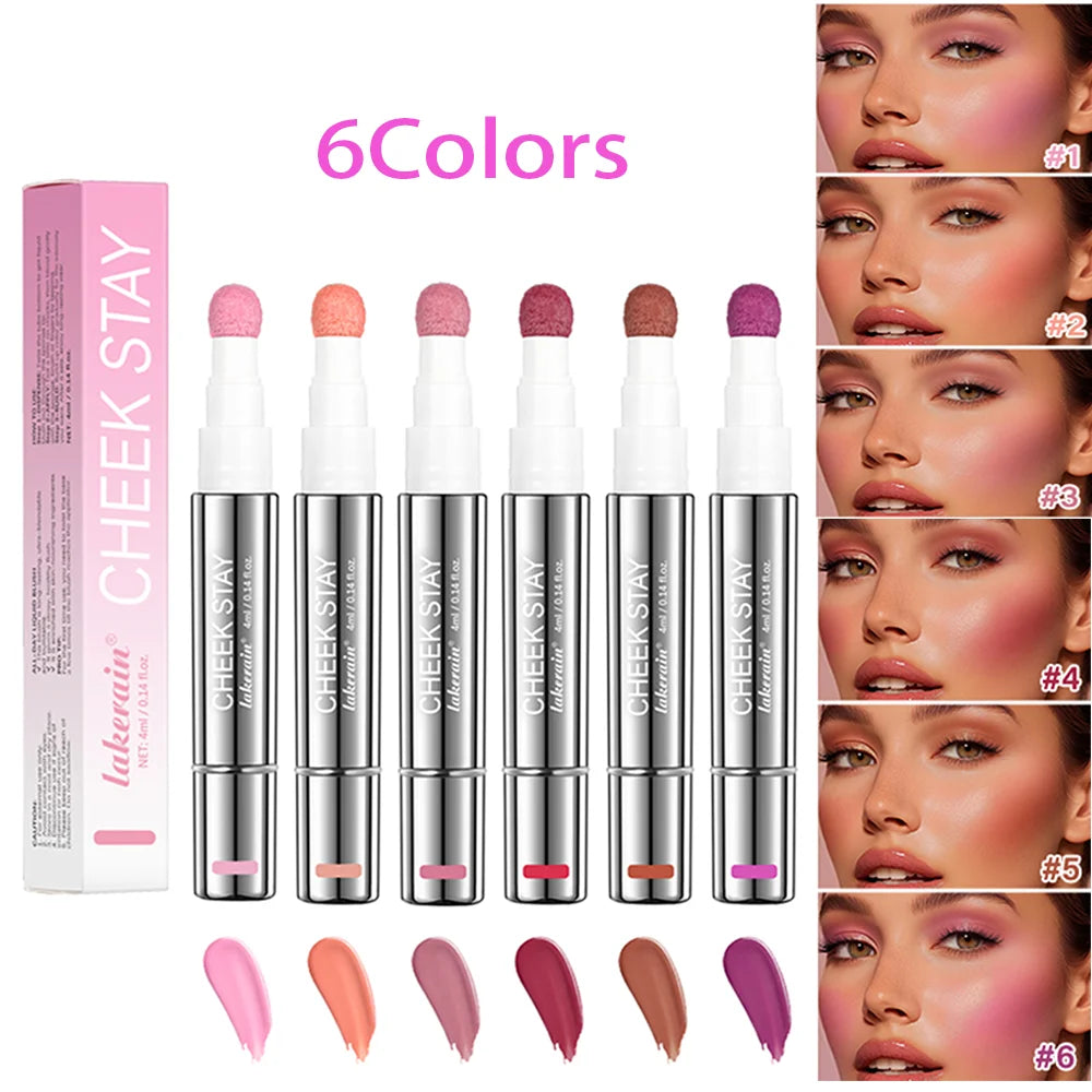 ibcccndc 6-Color Liquid Blush – All-Day Buildable Cheek Stain Liquid Blush Oasis Select