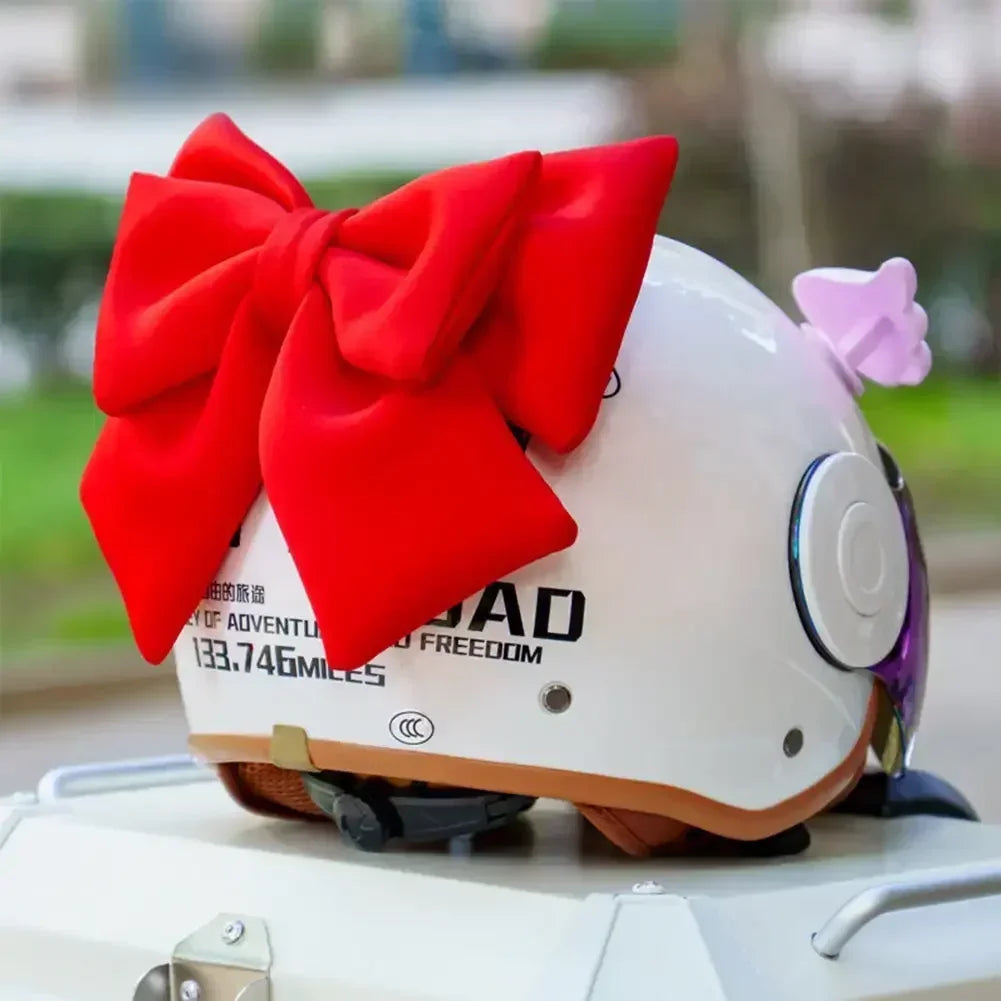 Motorcycle Helmet Butterfly Knot Full Face Off Road Helmet Decor Bow Styling Women Cycling Electric Bike Motorcycle Accessories Oasis Select