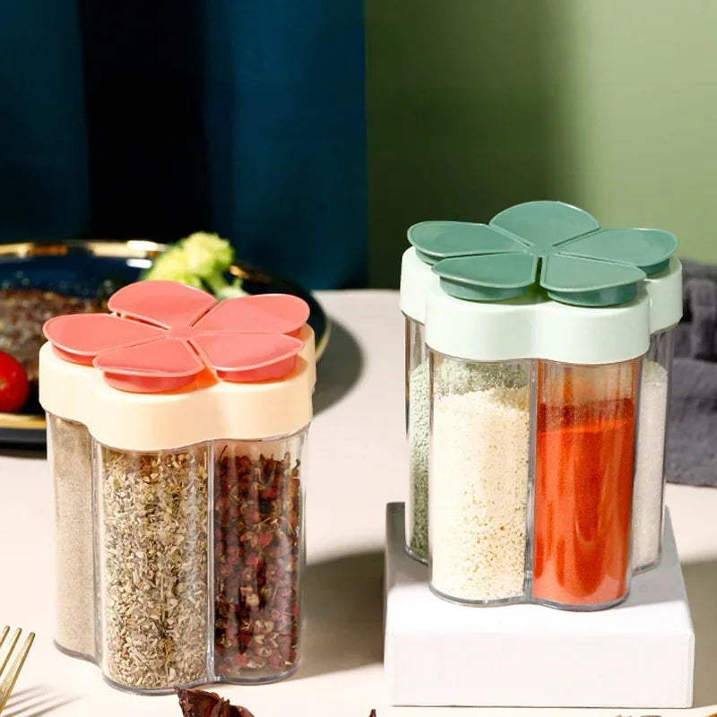 Seasoning Jar Plastic Container Seasoning Bottle Spice Organizer Outdoor Camping Seasoning Container Kitchen Gadget Sets Oasis Select