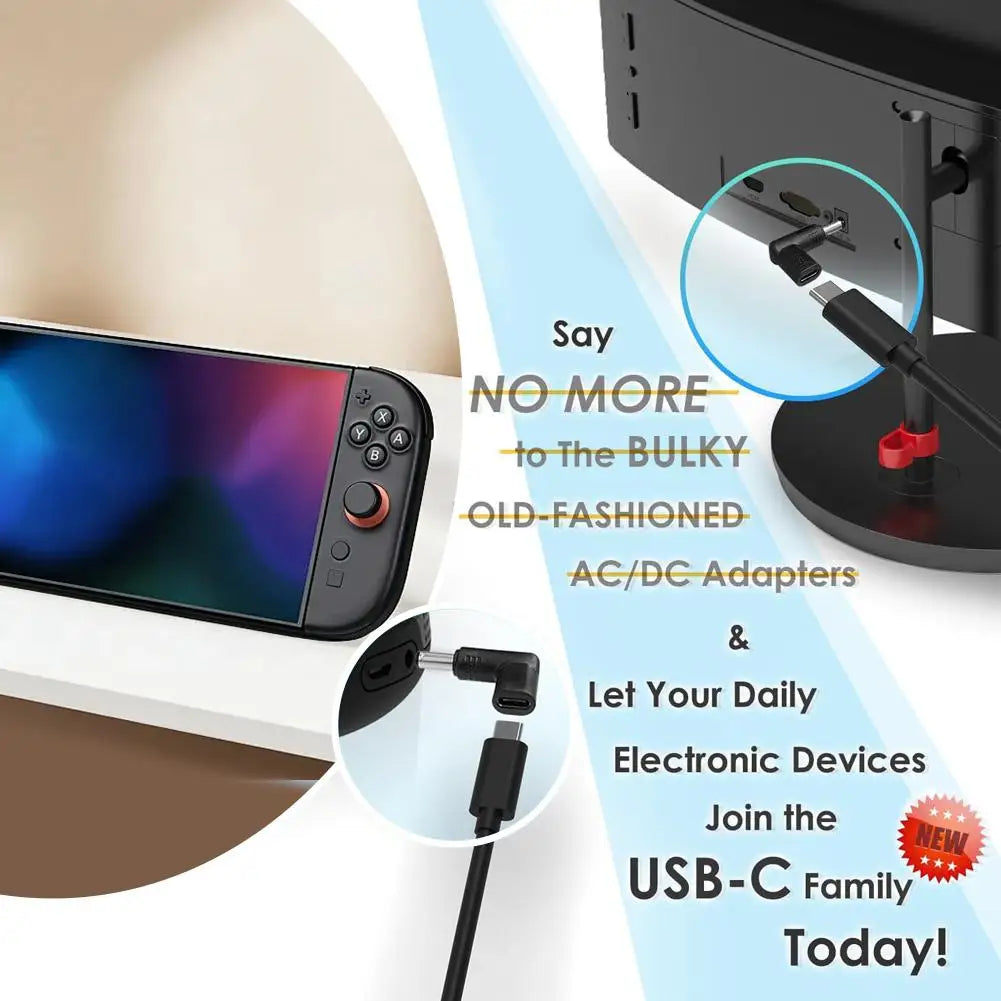 USB-C PD to DC Adapter 5V 9V 12V – 6 Sizes Router & Fan