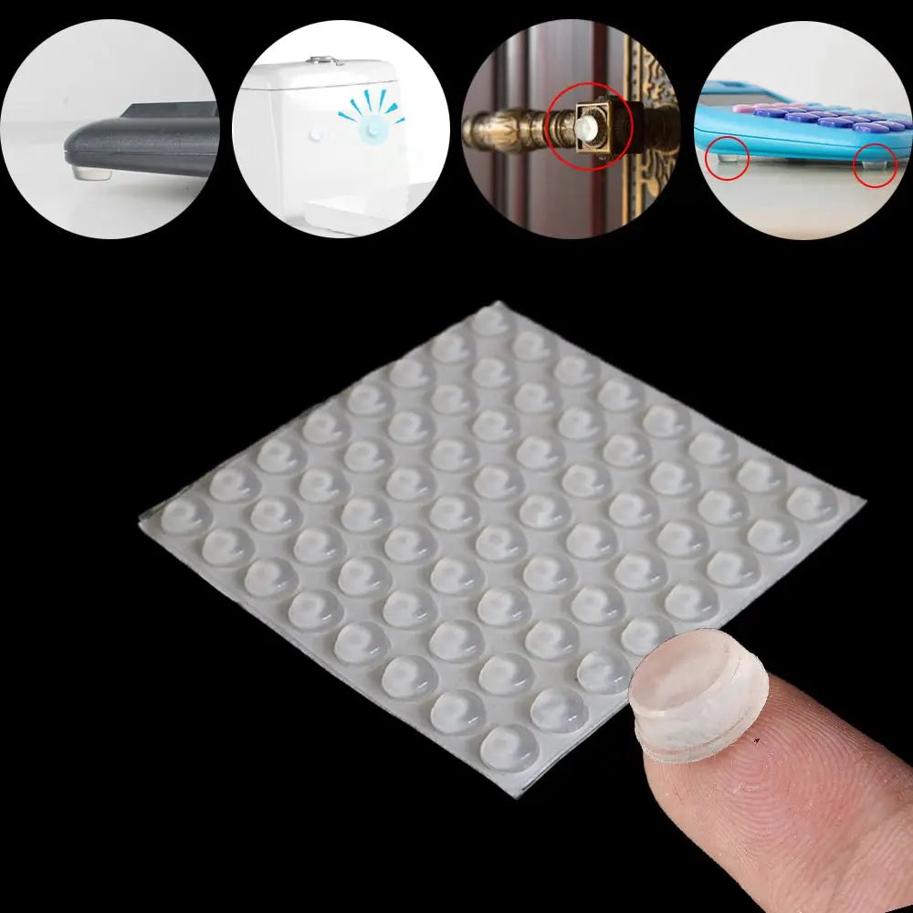 50/64/80/100PCS Silicone Furniture Door Bumper Cushions Transparent Buffer Pads Anti-slip Self-adhesive Collision Cushion Oasis Select