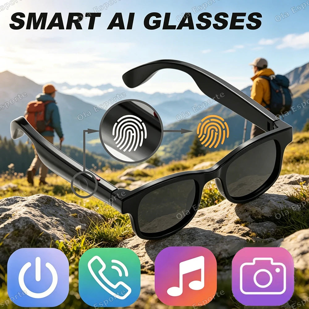 Smart Glasses AI Voice Assistant Bluetooth 5.3 & HD Camera