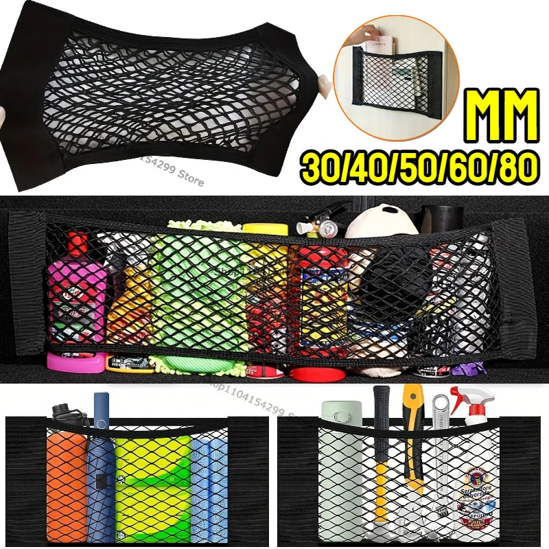Wall Kitchen Cabinet Door Storage Bags Mesh Garbage Bag Plastic Shopping Bags Dispenser Sundries Bag Net Car Trunk Organizer Bag Oasis Select