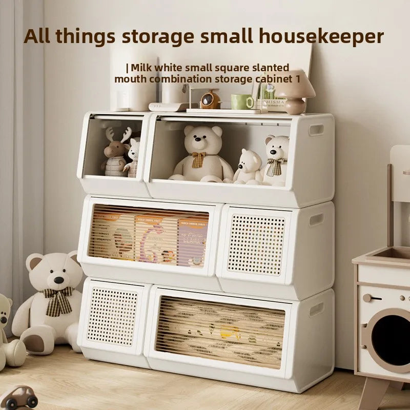 Oblique storage cabinet Children's toy storage rack Living room rack Bedroom finishing locker Multi-layer combination cabinet Oasis Select