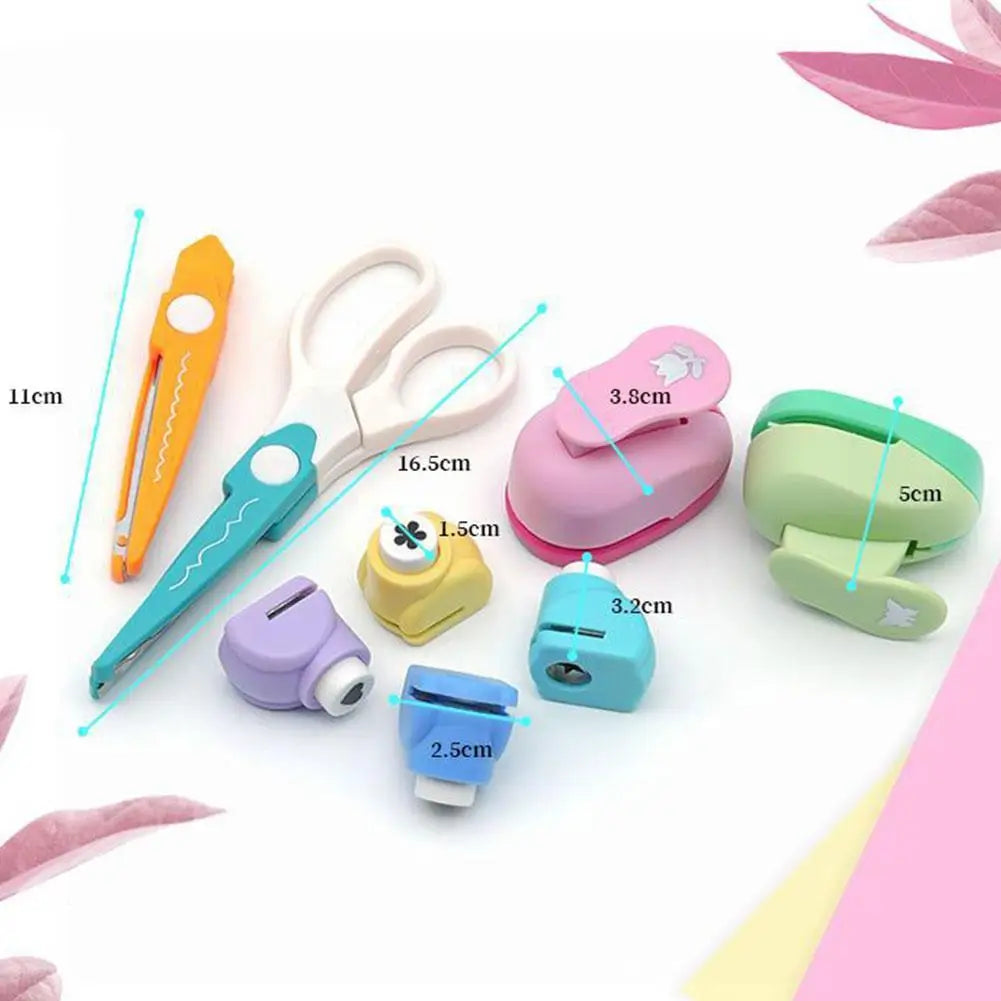 8-Piece Kids Hole Punch Set – DIY Scrapbooking & Card Making