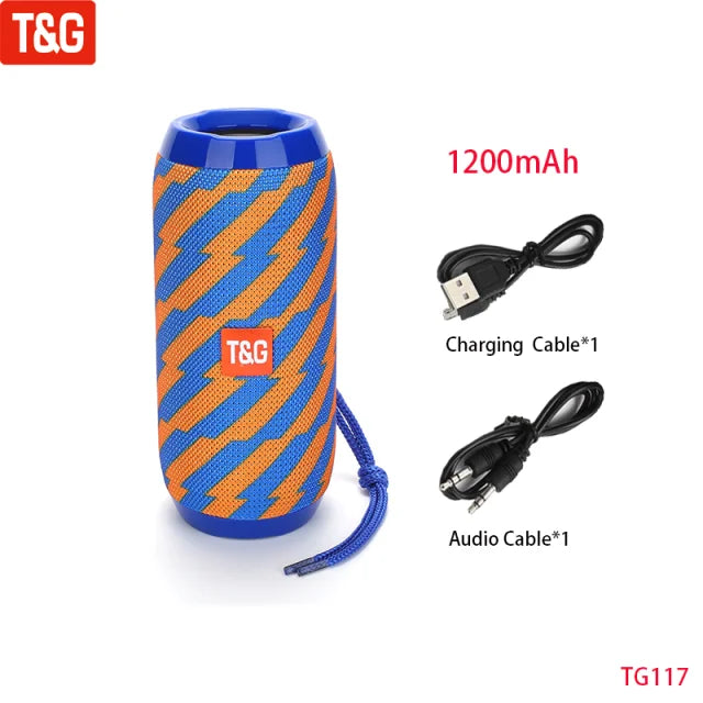T&G 10W Portable Bluetooth Speaker | FM Radio, TWS & HiFi