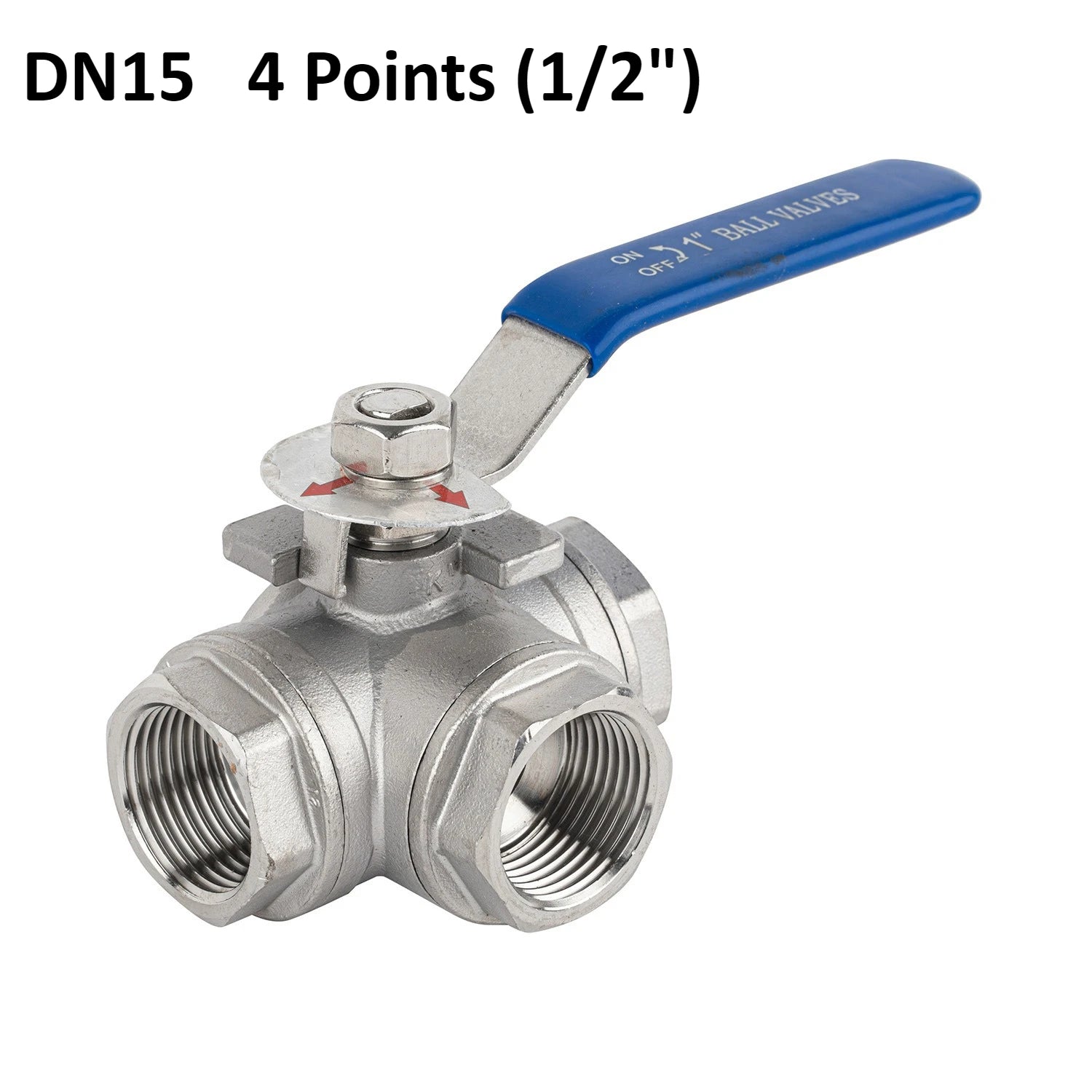 304 Ball Valve BSP Internal Thread Stainless Steel Two-piece T-shaped 1/4 3/8 1/2 "3/4" 1 "2" Water Gas Oil Switch Adapter Oasis Select DN15 304 T-shaped valve