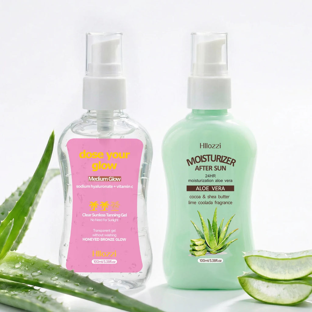 CLEAR SUNLESS TANNING GEL (MEDIUM GLOW) MOISTURIZER AFTER SUN,Long-lasting bronze, nourishing without stickiness Oasis Select