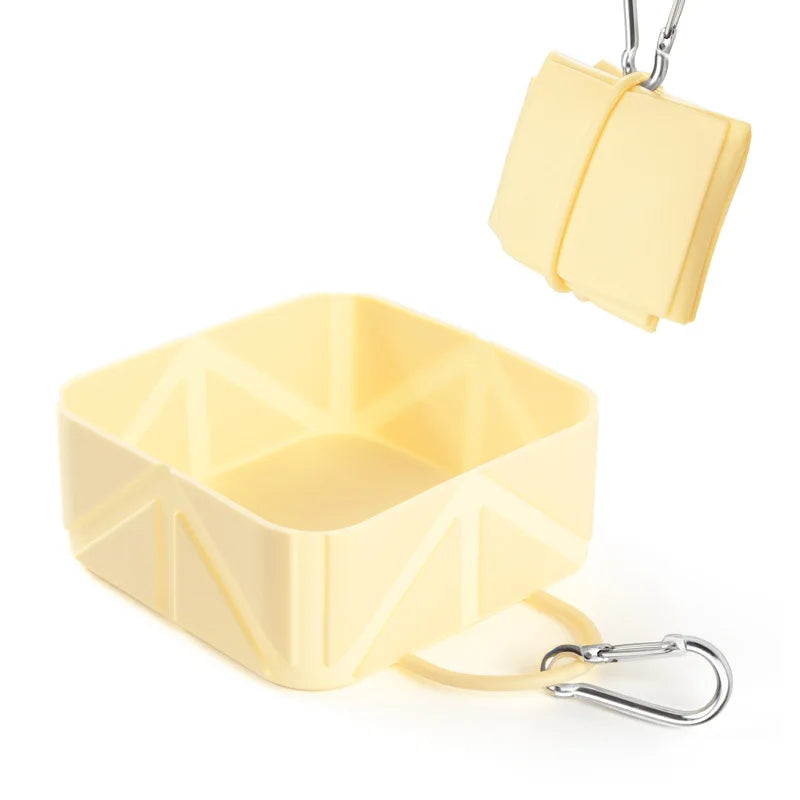 1pcs Portable Silicone Pet Collapsible Travel Outdoor Water Food Feeder Bowl for Dogs Cats Lightweight Camping Walking Pet Bowl Oasis Select