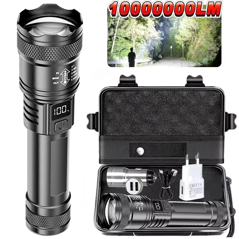 KDULIT LED Tactical Flashlight – 2300 Lumen, Zoom, USB Rechargeable