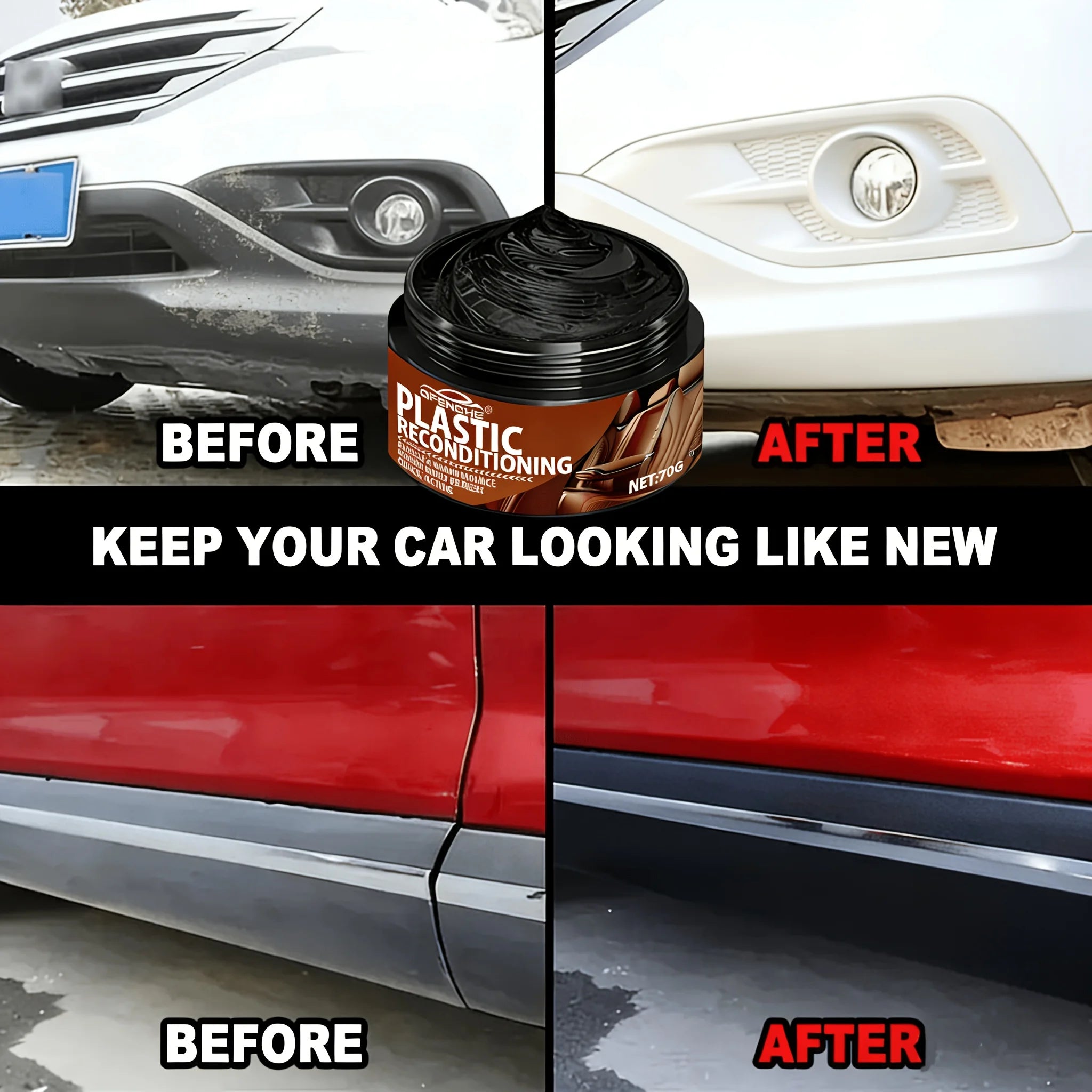 Car Plastic Restorer Crystal Wax – Dashboard & Trim Polish Car Trim Restorer Oasis Select
