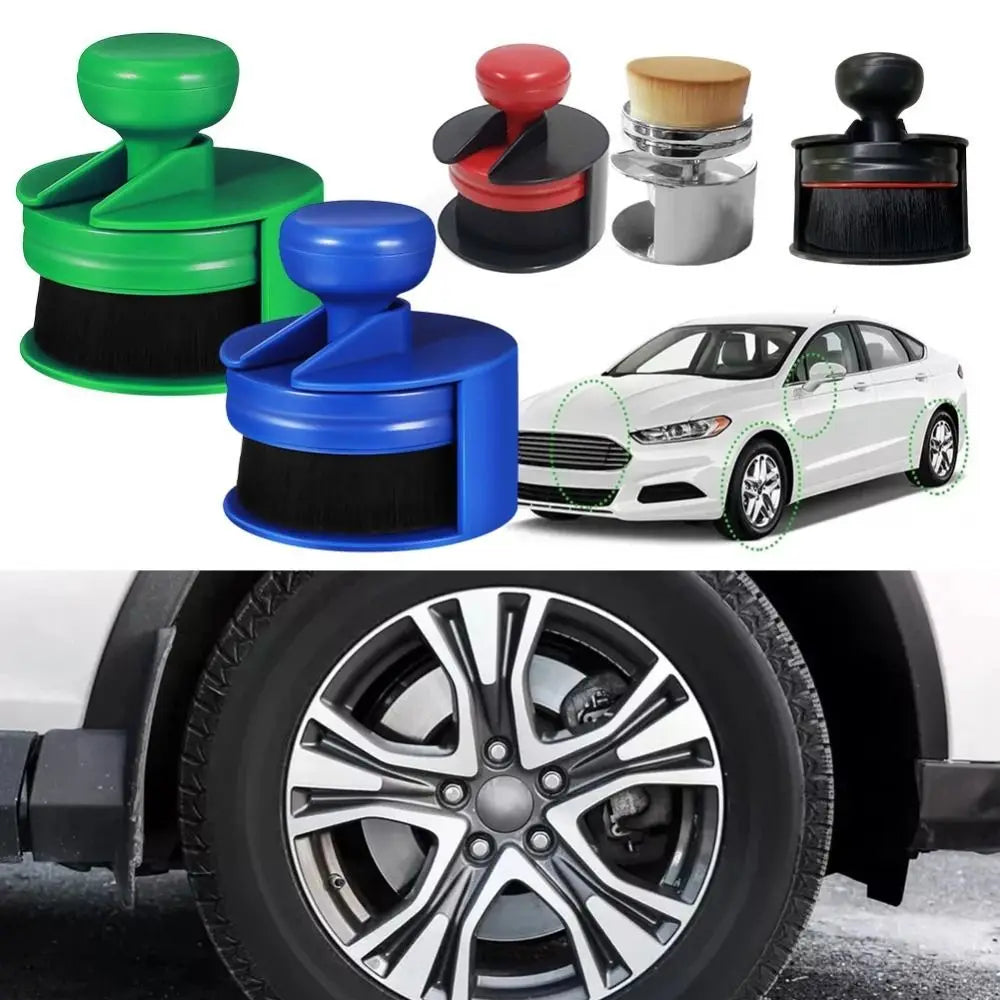 Portable High-Density Car Tire Polishing Brush with Stand Soft Car Tire Brush Tire Shine Brush for Tire Polish Wax Care Oasis Select