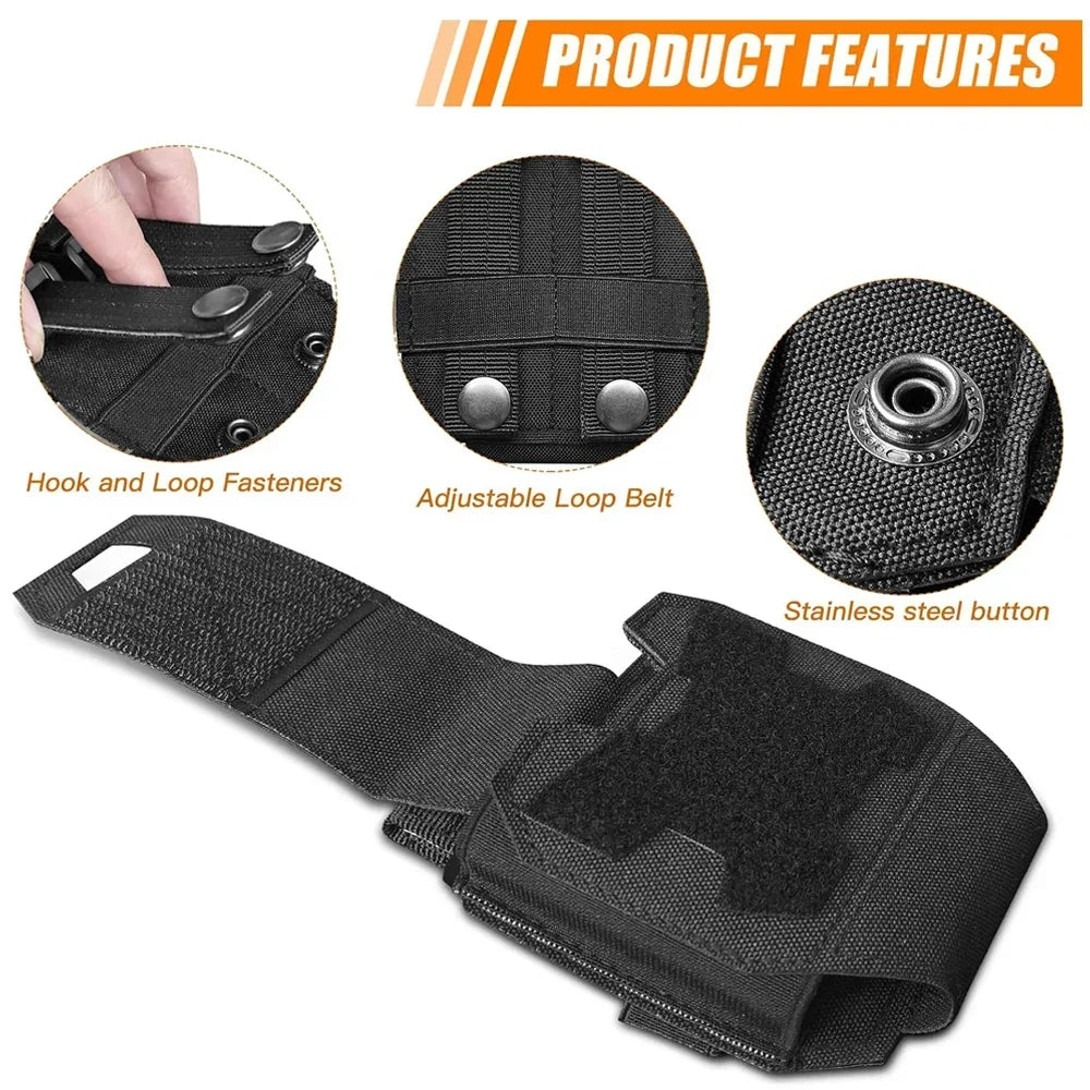 Molle Handcuff Pouch Shackles Holder Case Quick Draw Universal Handcuff Holster Standard Chain Cuff Cover Belt Pouch Oasis Select