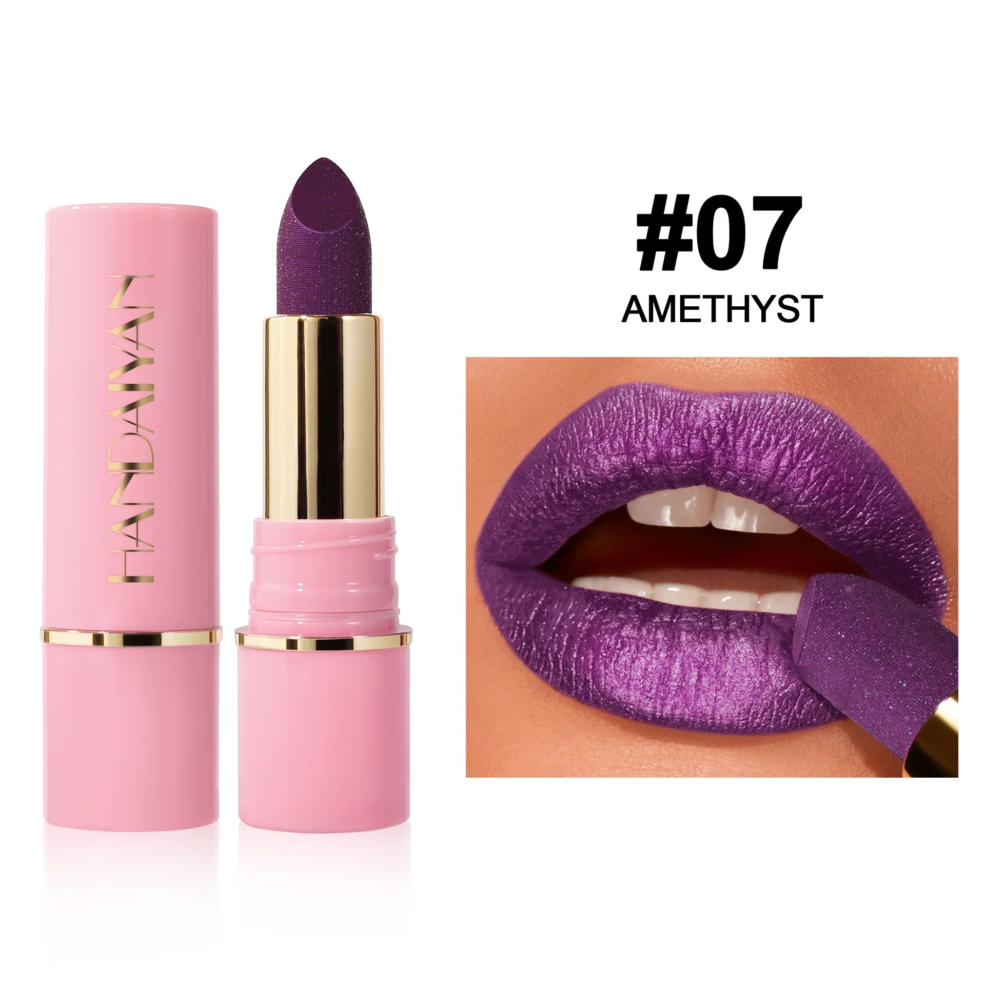 Handaiyan Glitter Diamond Lipstick – 8 Shades, Waterproof
