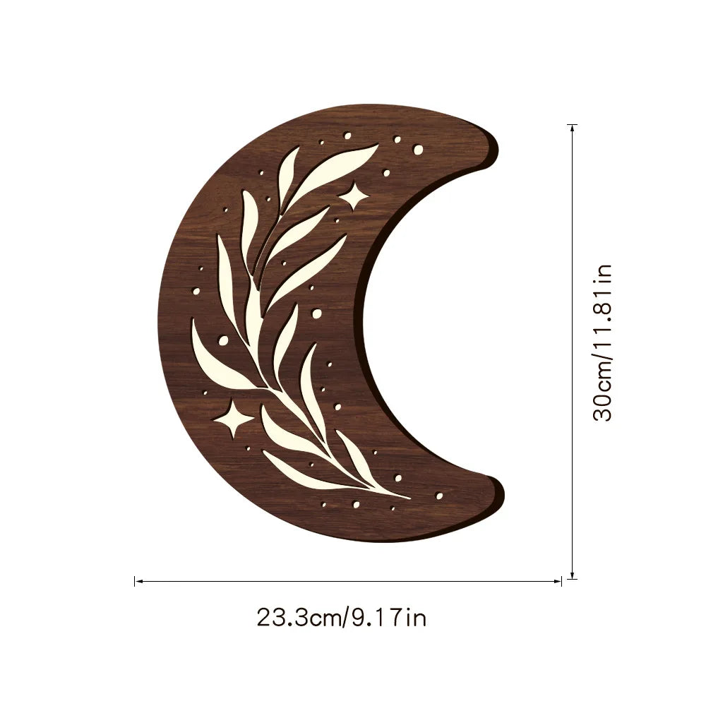 Nordic Wall Decoration Pendant Bohemia UV Printed Wood Led Wall Decoration Oasis Select Dark Khaki
